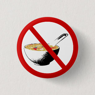 ban shark fin soup 3 cm round badge