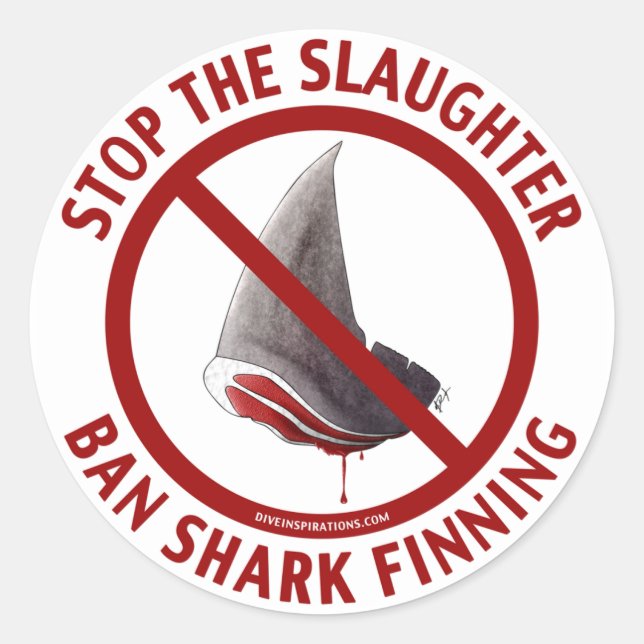 Ban Shark Finning Sticker (Front)
