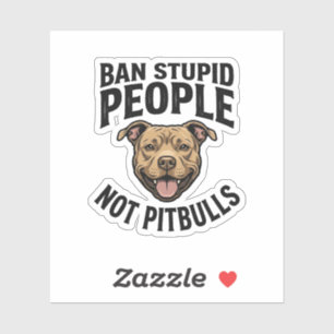 Ban Stupid People Not Pitbulls Vintage Dog Design_