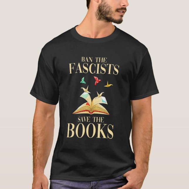 Ban The Fascists Save The Book  Book  Student Kids T-Shirt (Front)
