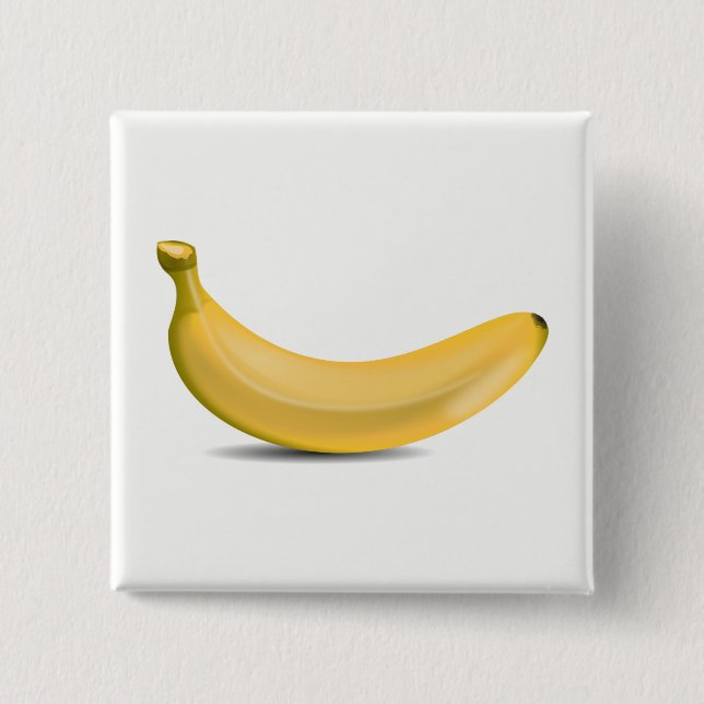 Banana 15 Cm Square Badge (Front)