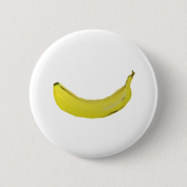 banana 6 cm round badge (Front)