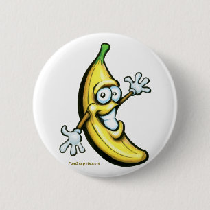 Banana 6 Cm Round Badge