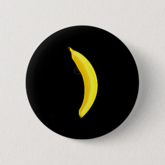 banana 6 cm round badge