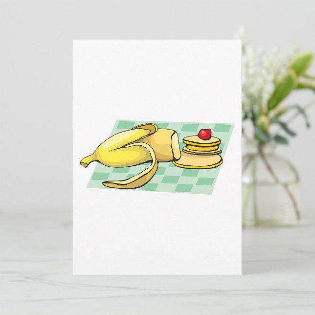 Banana and Pancakes Breakfast Fun Food  Invitation (Creator Uploaded)