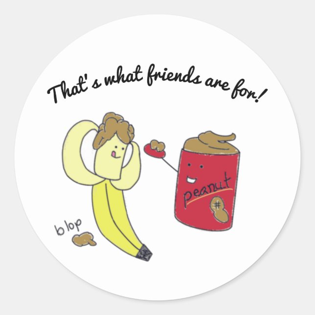 Banana and Peanut Butter stickers (Front)