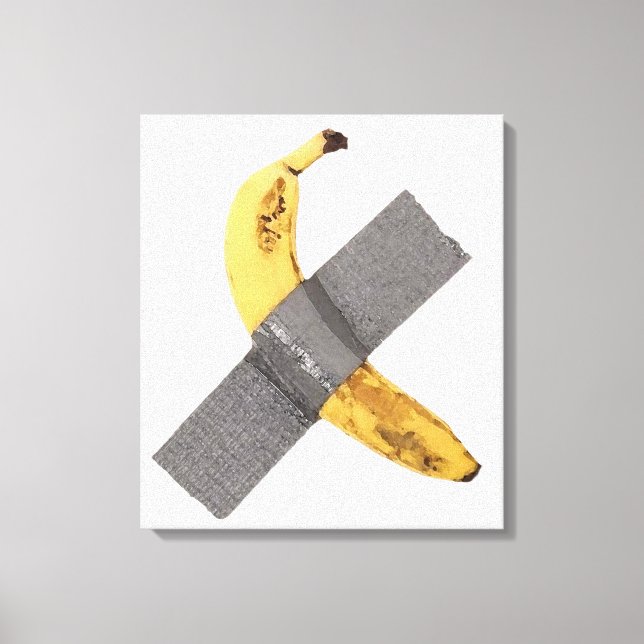 Banana and Silver Tape Canvas Print (Front)