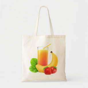 Banana and strawberry shake tote bag