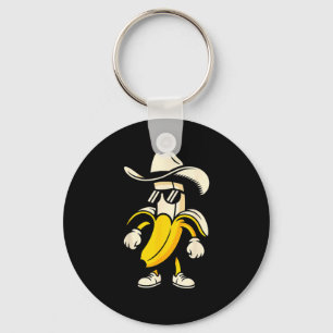 Banana Art For Men Women Kids Yellow Fruit Lovers Key Ring