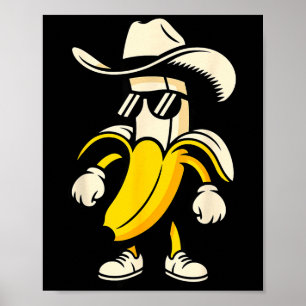Banana Art For Men Women Kids Yellow Fruit Lovers Poster