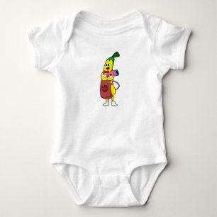 Banana as Hairdresser with Hair dryer Baby Bodysuit