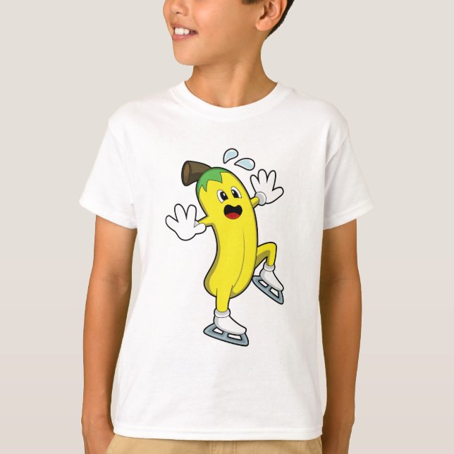 Banana at Ice skating with Ice skates.PNG T-Shirt (Front)