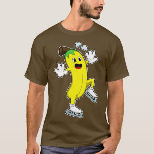 Banana At Ice Skating With Ice Skates T-Shirt