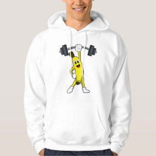 Banana at Strength training with Barbell Hoodie