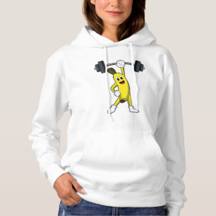 Banana at Strength training with Barbell Hoodie