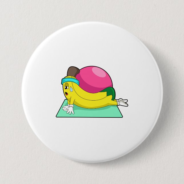 Banana at Yoga Fitness 7.5 Cm Round Badge (Front)