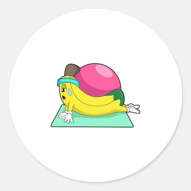Banana at Yoga Fitness Classic Round Sticker (Front)