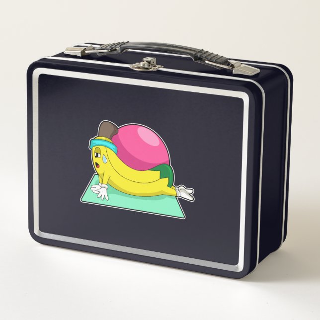 Banana at Yoga Fitness Metal Lunch Box (Front)