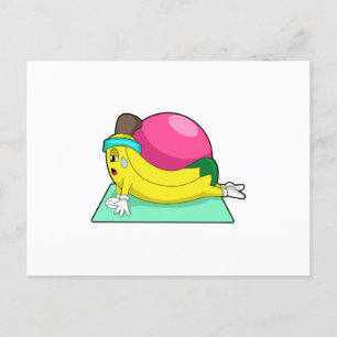 Banana at Yoga Fitness Postcard