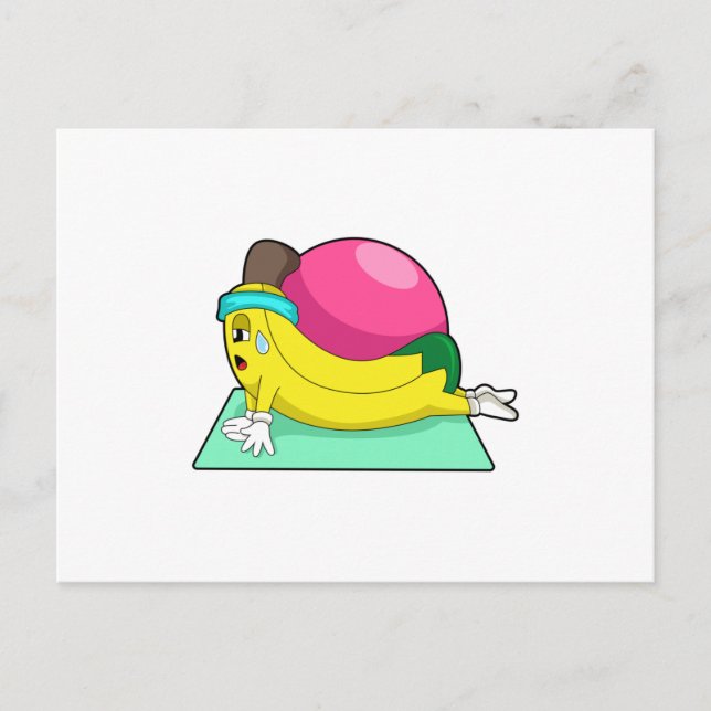 Banana at Yoga Fitness Postcard (Front)