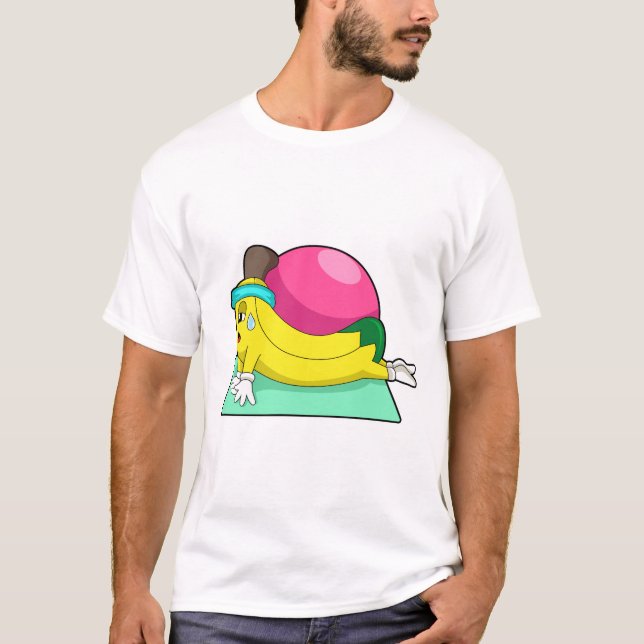 Banana at Yoga Fitness T-Shirt (Front)