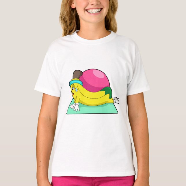 Banana at Yoga Fitness T-Shirt (Front)