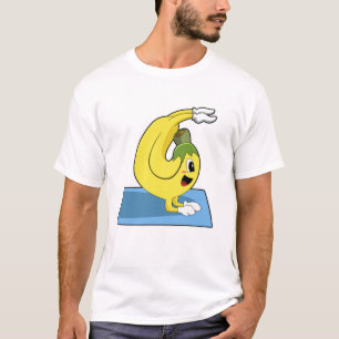 Banana at Yoga on Yoga mat T-Shirt