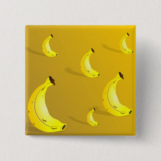 Banana Background 15 Cm Square Badge
