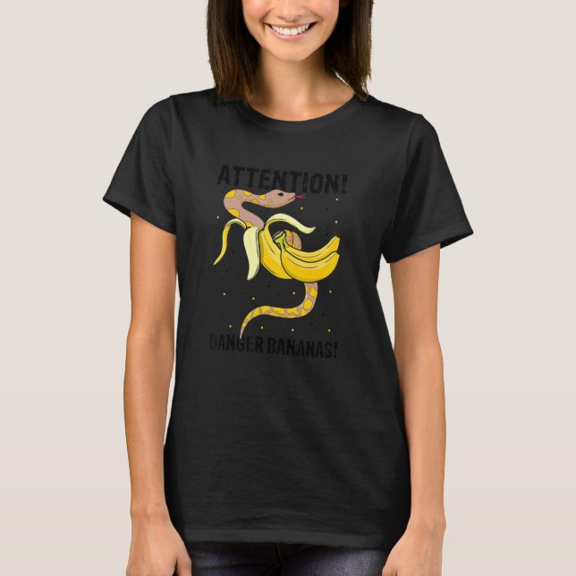 Banana Ball Python and Noodle Reptile Designs 26 T-Shirt (Front)