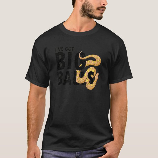 Banana Ball Python and Noodle Reptile Designs 32 T-Shirt (Front)