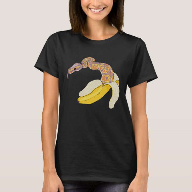 Banana Ball Python Snake Reptile Herpetologist Oph T-Shirt (Front)