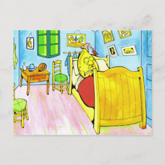 banana-bed postcard