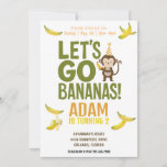 banana birthday party EDITABLE bananas invite<br><div class="desc">party invitation with theme of banana- edit your own details, choose colour of background EDITABLE Go Bananas Birthday Invitation Template . This Banana Fruit First or any other number /age Birthday Editable Digital Invitation Template is also available as Printable Instant Download . Let's Go Bananas Birthday Invitation Template Fruit First...</div>