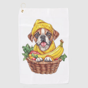 Banana Boxer � Funny Fruit Dog Golf Towel