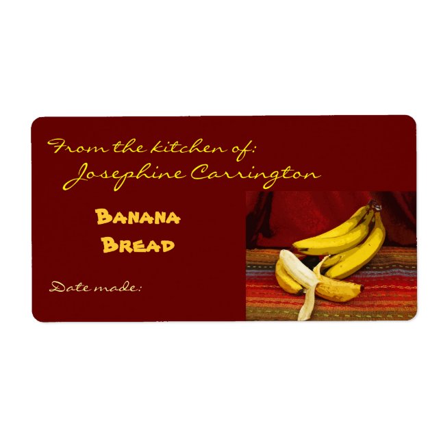 Banana Bread Labels (Front)