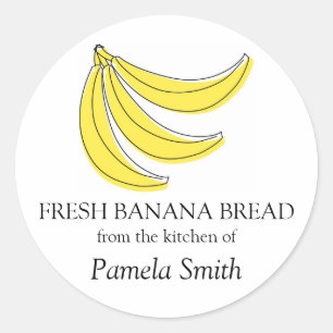 Banana Bread Labels, From the Kitchen Of... Classic Round Sticker
