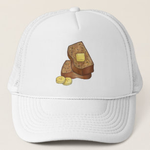 Banana Bread Loaf Slice Butter Baker Baking Food Trucker Hat