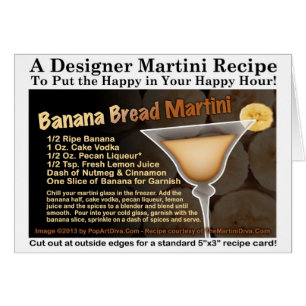Banana Bread Martini Recipe Card