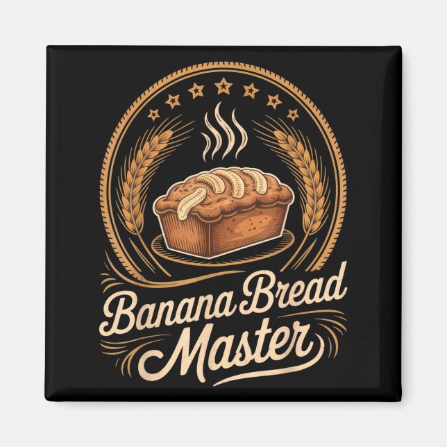 Banana Bread Master Baker Chef Humor Fall Baking L Magnet (Front)