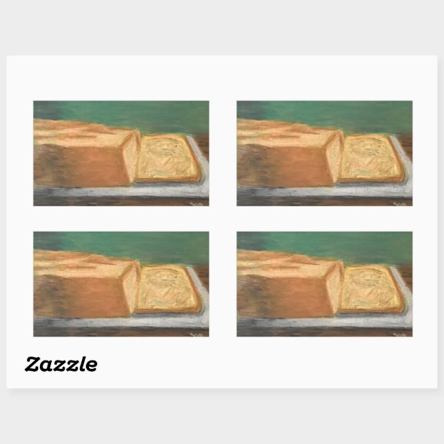 Banana Bread Rectangular Sticker (Sheet)