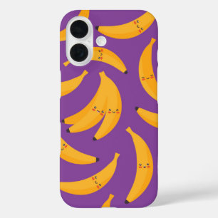 Banana Buddies Bliss – Cute Kawaii Yellow Bananas iPhone 16 Case