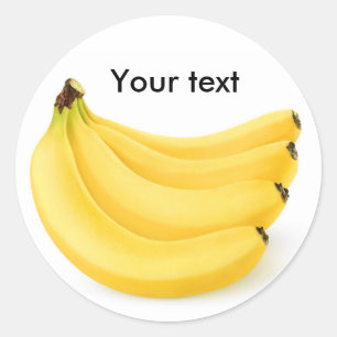 Banana bunch classic round sticker