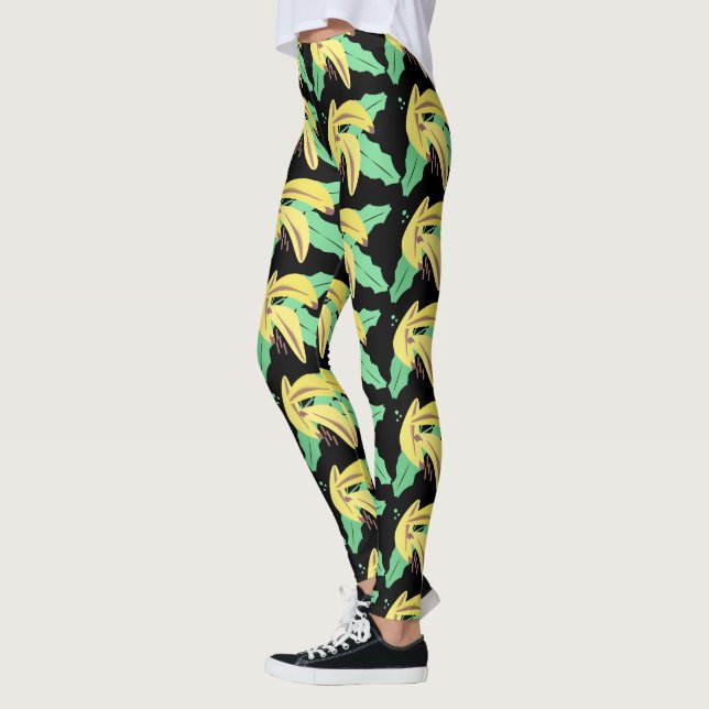 Banana Bunch Yellow Pattern Legging (Left)