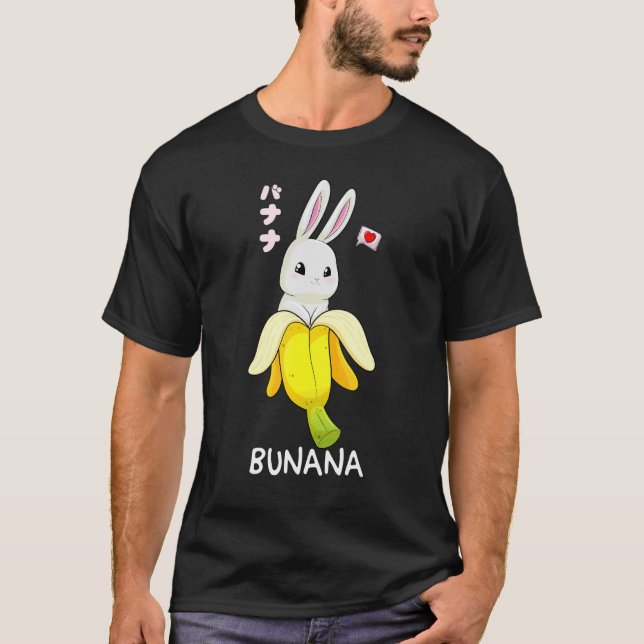 Banana Bunny Rabbit Pun  Bunana Animal Fruit T-Shirt (Front)