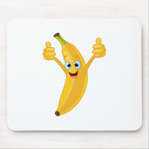 Banana Cartoon Design Mouse Mat