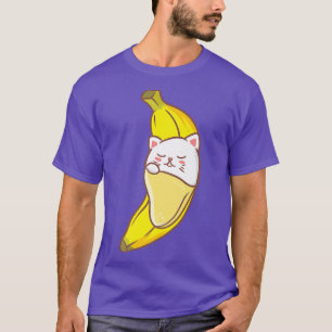 Banana Cat Kitten Cute Kawaii Anime Aesthetic Ja T-Shirt