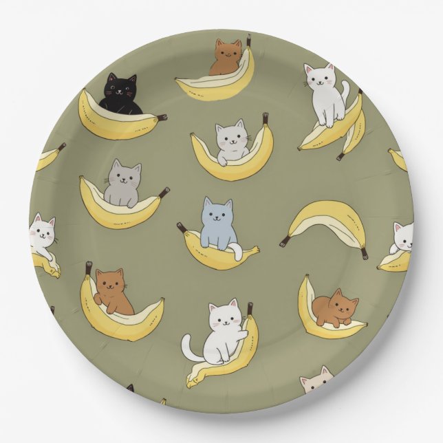 Banana Cat Paper Plates (Front)