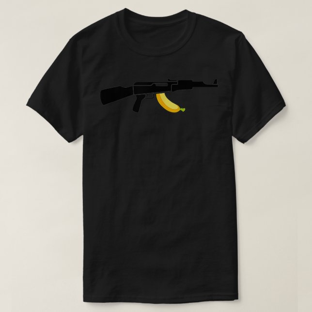 Banana Clip Gun Lover Firearm cute funny gift Amer T-Shirt (Design Front)