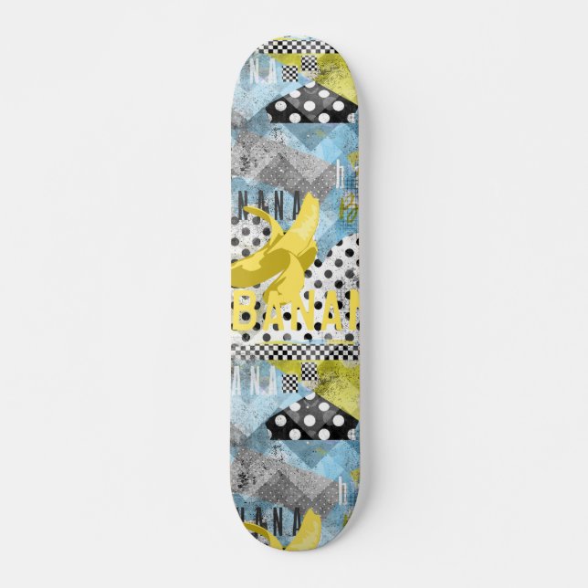 Banana collage art skateboard (Front)