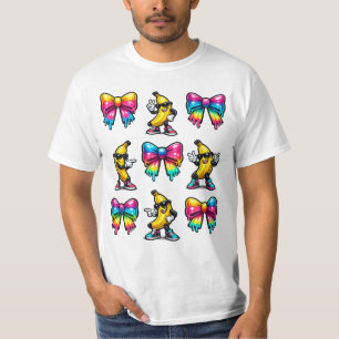 Banana Coquette Bow Drip Kids Men Women Youth Boys T-Shirt